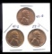 3 RED BU UNC ... Lincoln Wheat Back Cents