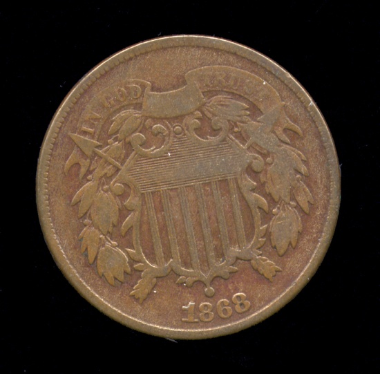 1868 ... Better Grade ... 2 Cent Coin