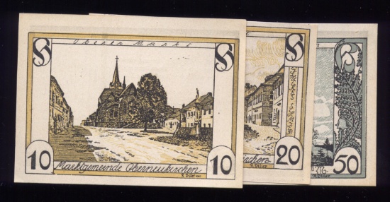 3 Note Set ... 1920 Notgeld ... Old Money