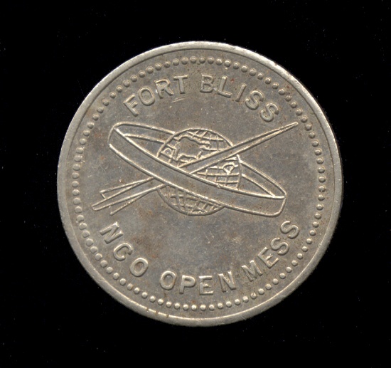 Fort Bliss, TX ... NCO Open Mess 5 Cent Token