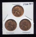 1946-PDS Set ... GEM BU RED ... Linclon Cents