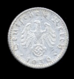 1939-E ... 50 Pfennig ... Nazi German Coin