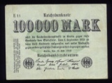 100,000 Marks ... Old German Banknote