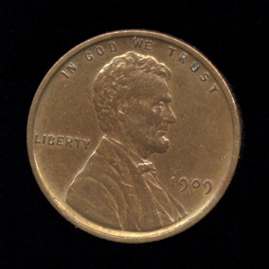 1909-VDB ... RB/BRN  CH AU++ ... Lincoln Cent