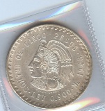 1948-Mo CUAUHTEMOC SILVER 5 PESOS