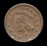 1864 Princess Head ... Union and Forever ... Civil War Token ... 54-342
