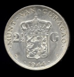 2 1/2 Guldens ... BU UNC 1944 ... Netherlands