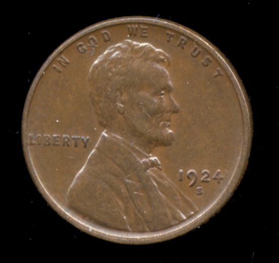 1924-S ... XF ...  Lincoln Cent