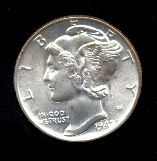 1942 ... GEM ... Mercury Dime