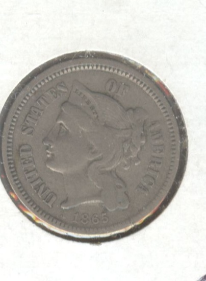 1865 3c PIECE