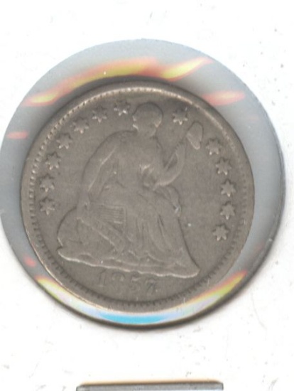 1857 SEATED LIBERTY HALF DIME