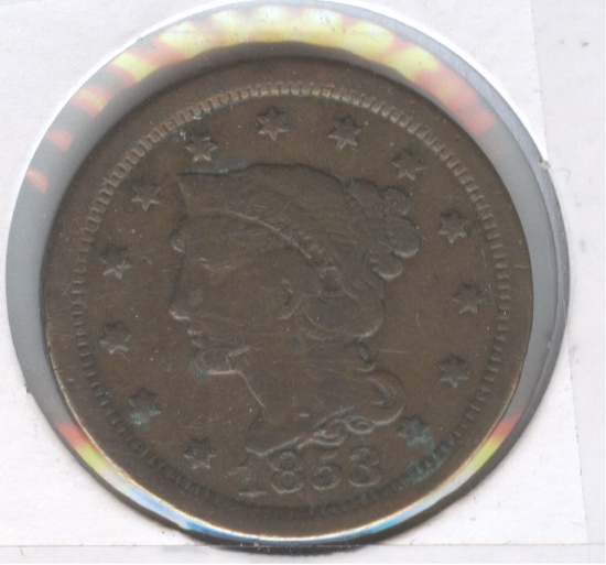 1853 LARGE CENT