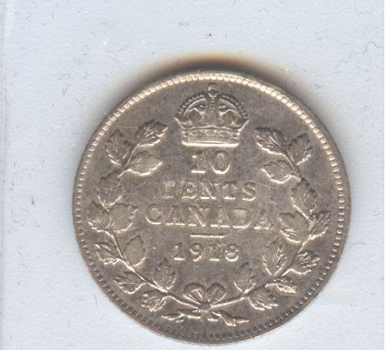 1918 CANADA 10 CENTS