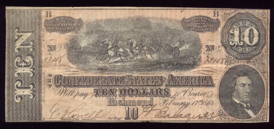 $10 ... Confederate States ... Bank Note
