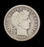 1907-D ... Better Date ... Barber Dime