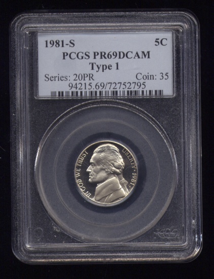 1981-S ... PCGS Proof 69 DCAM ... Jefferson Nickel