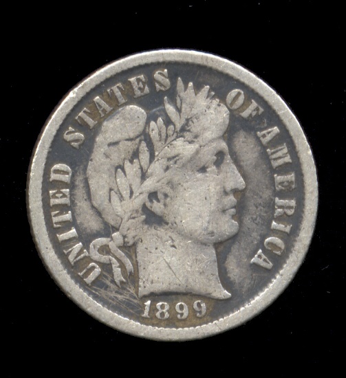 1899 ... VG ... Better Date ... Barber Dime
