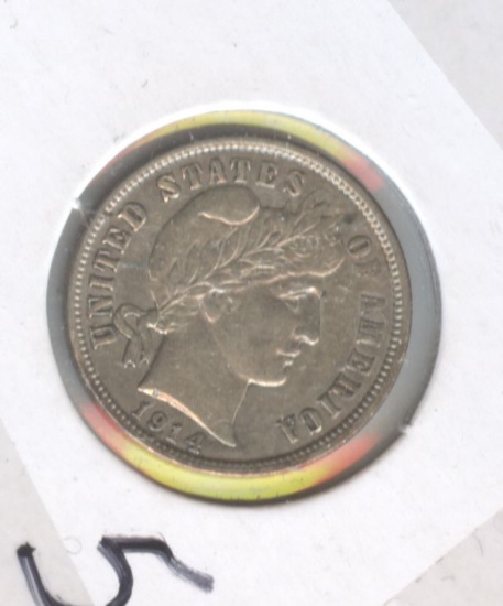 1914-D BARBER DIME