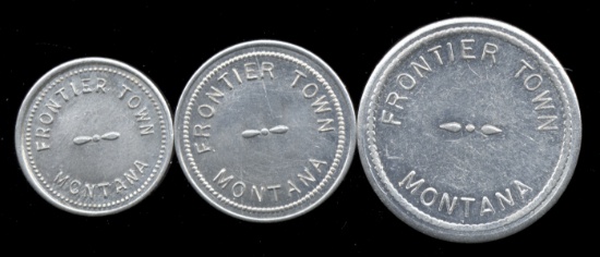 Set of 3 Frontier Town, MT Tokens