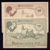 2 Note Set ... 1920 Notgeld ... Old Money