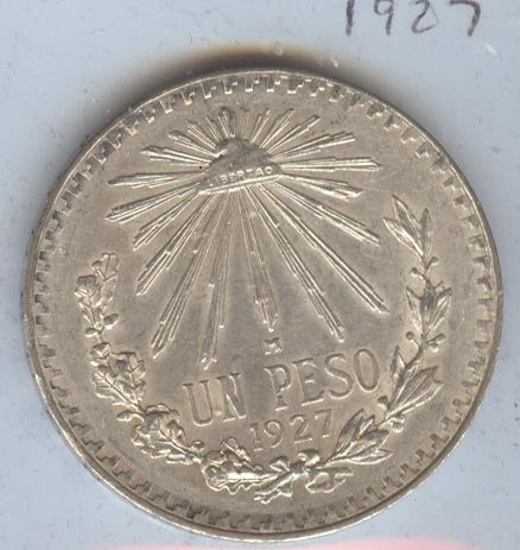 1927-M MEXICO UN PESO