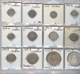 12 DIFFERENT MEXICAN SILVER COINS