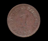 1903-F ... 1 Pfennig ... Deutsches Reigh Old German Coin