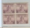 MNH BLK OF FOUR 3c STAMPS FROM 1930's