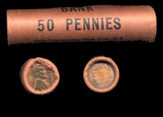 1953 ... BU UNC ... Roll of Linccoln Cents