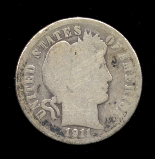 1911-S ... Better Date ... Barber Dime