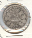 *1905-F GERMAN 1/2 MARK SILVER