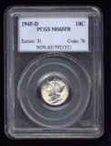 1945-D ... MS-65 FB  PCGS ... Mercury Dime