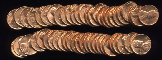 1958-P ... BU UNC RED 50 Coin Roll ... Lincoln Cents