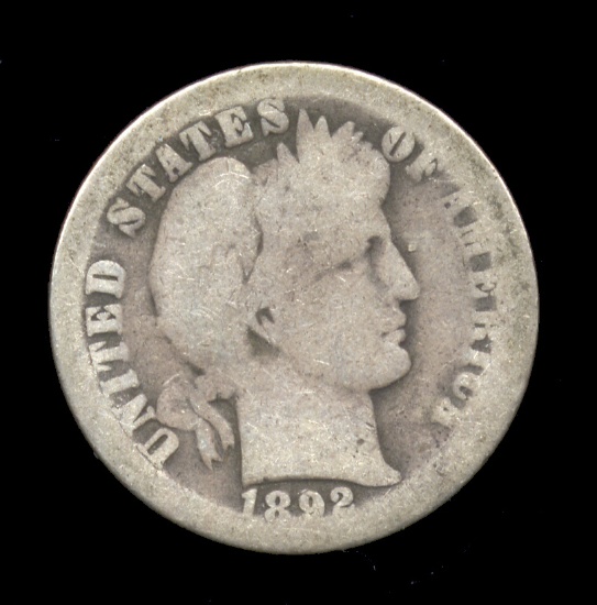 1892-O ... Better Date ... Barber Dime