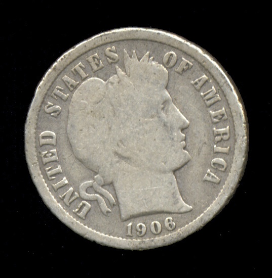 1906-D ... Better Date ... Barber Dime