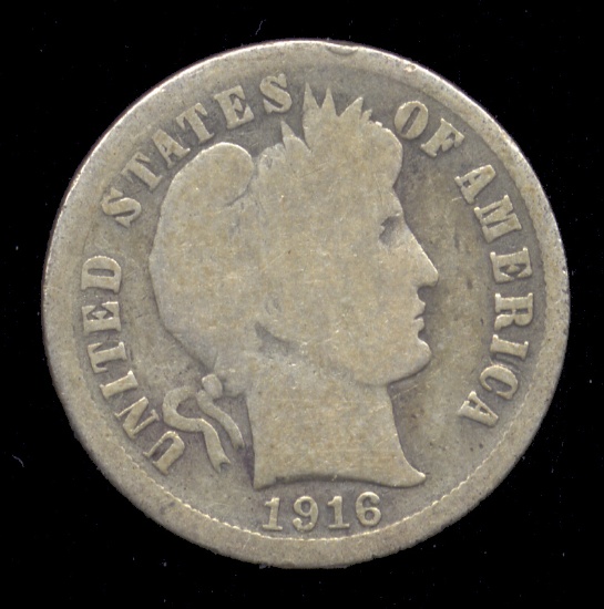 1916-S ... Better Date ... Barber Dime