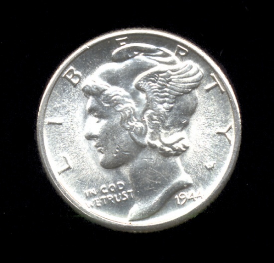 1944-D ... BLAZING GEM ... Mercury Dime