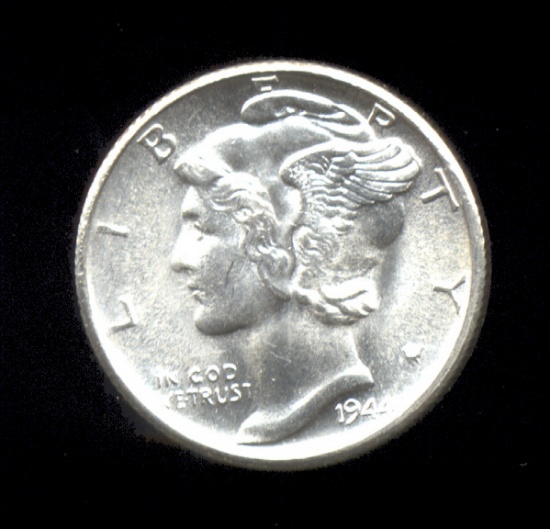 1944-S ... BLAZING GEM ... Mercury Dime