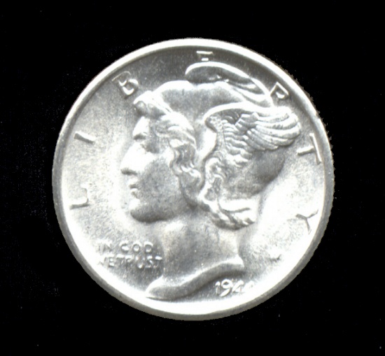 1944-S ... BLAZING GEM ... Mercury Dime