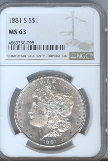 1881-S MORGAN SILVER DOLLAR