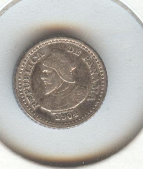 *1904 REPUBLIC OF PANAMA 2 1/2 CENT.