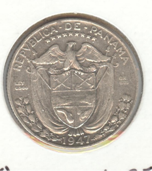 *1947 PANAMA SILVER 1/4 BALBOA