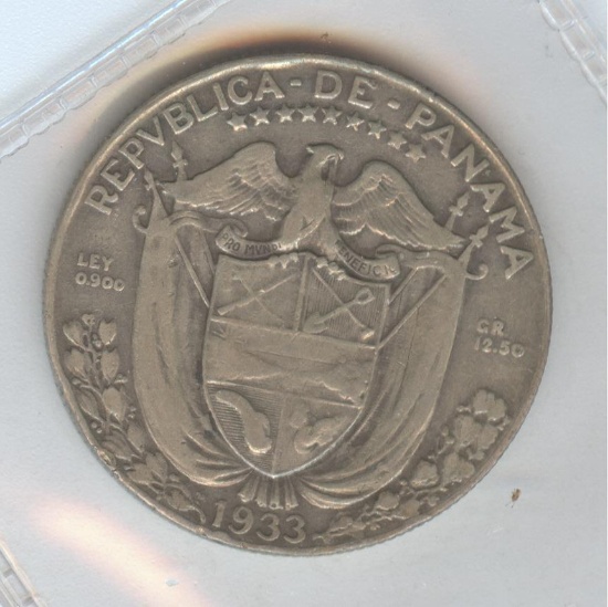 *1933 REPUBLIC OF PANAMA 1/2 BALBOA