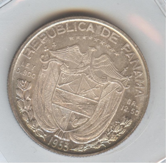 *1953 REPUBLIC OF PANAMA 1/2 BALBOA
