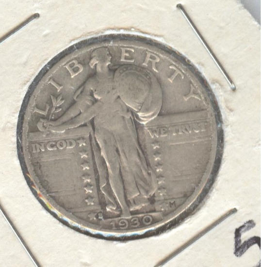1930-S LIBERTY STANDING QUARTER