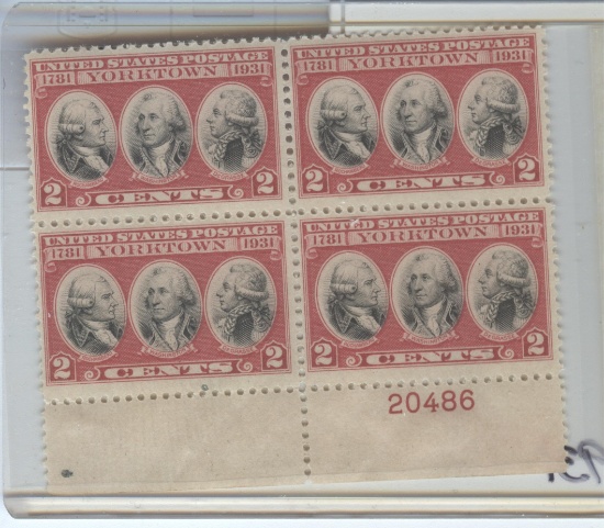 MNH PLATE BLK OF FOUR 1931 SCOTT #703