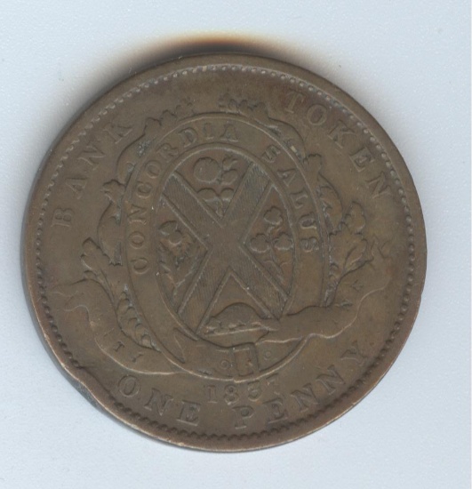 1837 BANK OF CANADA ONE PENNY