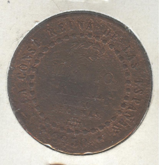 1850 SPAIN 1/2 REAL