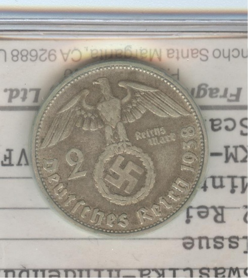 *1938-D GERMANY 2 MARK