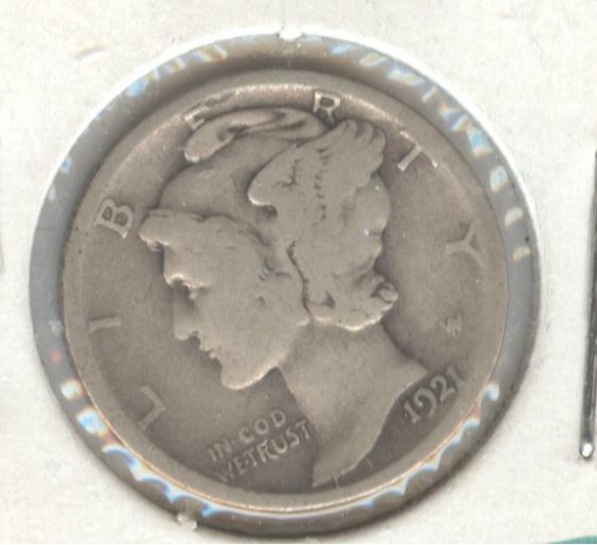 1921-D MERCURY DIME